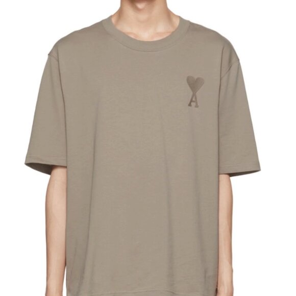 Ami Paris Ami de Coeur Taupe T-Shirt – XL, Unisex Fit - Picture 7 of 7